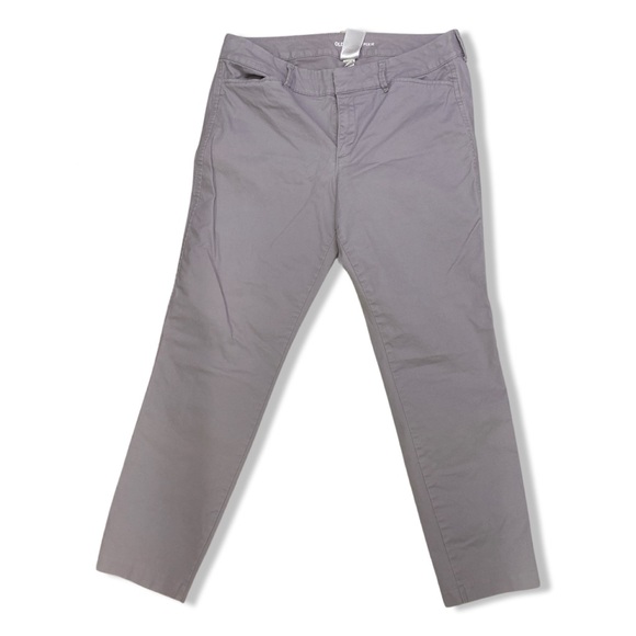 Old Navy Pants - Old Navy Pixie Chino Gray Mid-rise Ankle Crop Casual Work Colored Khaki Pants